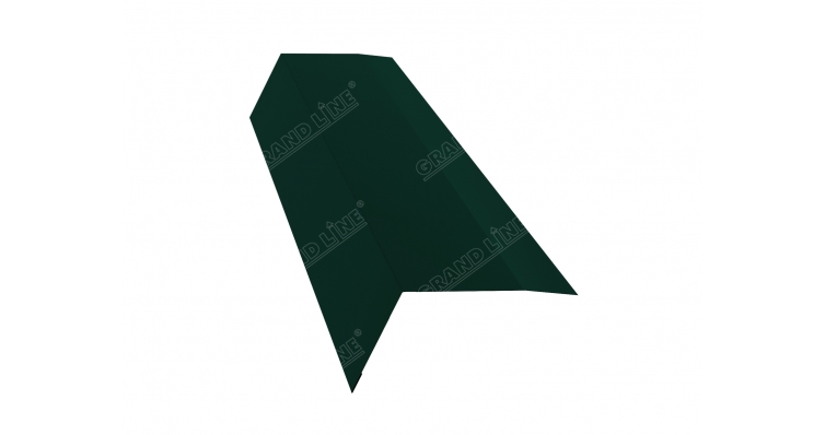 Планка карнизная 100х65 0,7 PE с пленкой RAL 6005 зеленый мох