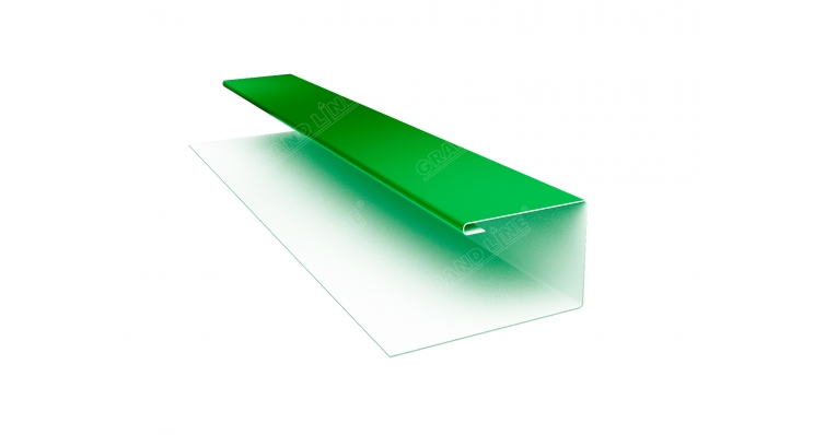 Планка П-образная 0,45 PE с пленкой RAL 6029 мятно-зеленый