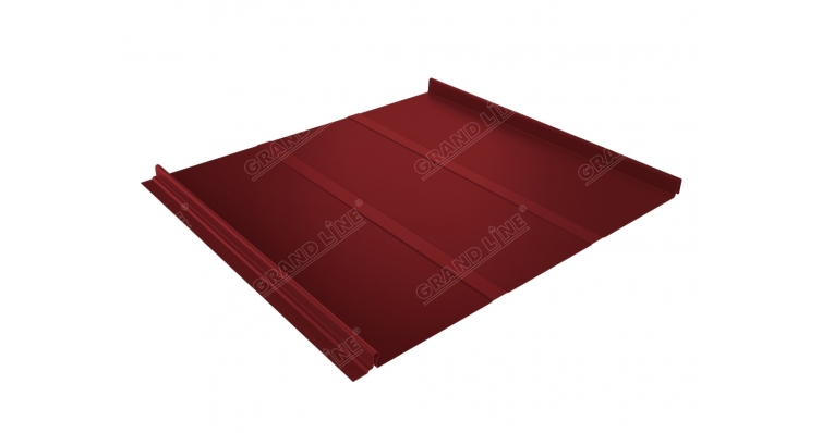 Кликфальц Line 0,5 Satin с пленкой на замках RAL 3011 коричнево-красный