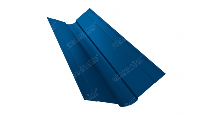 Планка ендовы верхней фигурной 100x100 0,4 PE RAL 5005 сигнальный синий