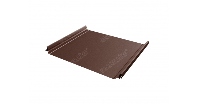Кликфальц Pro Grand Line 0,5 Rooftop Matte с пленкой на замках RAL 8017 шоколад