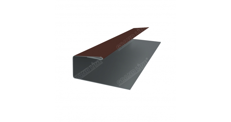 J-Профиль 12мм 0,5 GreenСoat Pural Matt RR 887 шоколадно-коричневый (RAL 8017 шоколад)