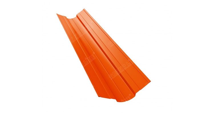 Планка ендовый верхней фигурной 70x70 0,45 PE RAL 2004 оранжевый