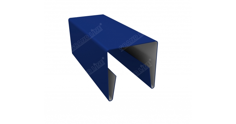 Планка П-образная заборная 20 0,45 PE с пленкой RAL 5002 ультрамариново-синий