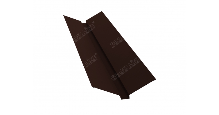 Планка ендовы верхней 115х30х115 0,5 GreenCoat Pural Matt RR 887 шоколадно-коричневый (RAL 8017 шоко