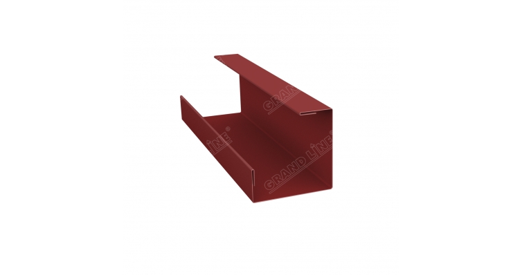 Планка угла внутреннего составная нижняя 0,45 PE с пленкой RAL 3009 оксидно-красный