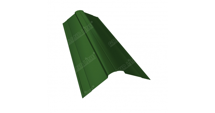 Планка конька фигурного 100x100 0,45 PE RAL 6002 лиственно-зеленый