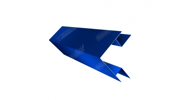 Планка угла внешнего сложного Экобрус 0,5 Satin с пленкой RAL 5005 сигнальный синий