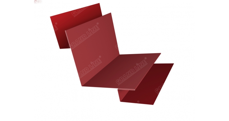 Угол внутренний сложный 90 0,45 PE с пленкой RAL 3011 коричнево-красный