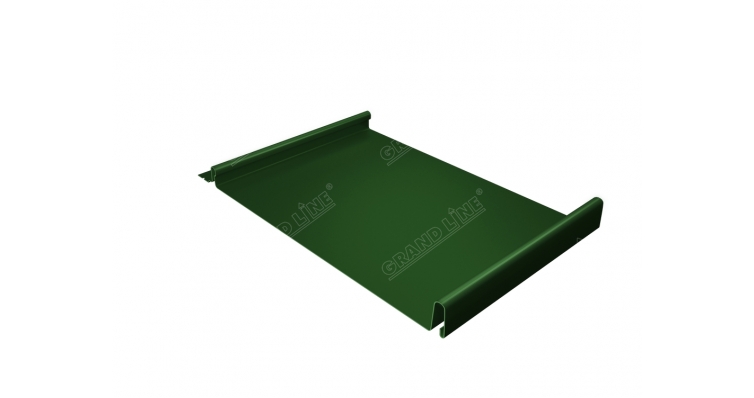 Кликфальц 0,5 Satin с пленкой на замках RAL 6002 лиственно-зеленый