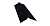 Планка конька плоского 115х30х115 0,5 GreenCoat Pural Matt RR 33 черный (RAL 9005 черный)