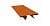 Планка стыковочная составная верхняя 0,45 PE с пленкой RAL 2004 оранжевый