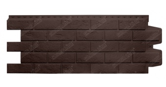 Фасадная панель Grand Line Состаренный кирпич Classic шоколадный