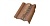 Боковая цементно-песчаная черепица Braas Адриа правая, коричневый