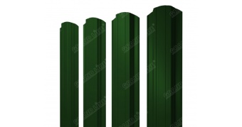 Штакетник Прямоугольный фигурный 0,45 PE-Double RAL 6005 зеленый мох (2,0м)