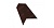 Планка карнизная широкая 100х85 0,5 GreenCoat Pural с пленкой RR 887 шоколадно-коричневый (RAL 8017 