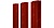 Штакетник П-образный А 0,5 Velur RAL 3009 оксидно-красный