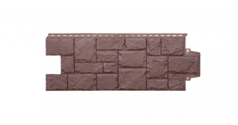 Фасадная панель Grand Line Крупный камень Стандарт коричневая