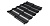 Металлочерепица модульная квинта Uno Grand Line c 3D резом 0,45 Drap RAL 9005 черный