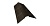 Планка конька фигурного 150x150 0,5 Velur RR 32 темно-коричневый