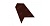 Планка карнизная широкая 100х85 0,5 GreenCoat Pural с пленкой RR 32 темно-коричневый (RAL 8019 серо-