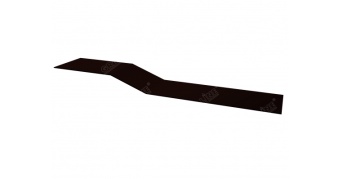 Планка крепежная фальц Grand Line 0,5 Quarzit с пленкой RR 32 темно-коричневый