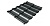 Металлочерепица модульная квинта Uno Grand Line c 3D резом 0,45 Drap RAL 7016 антрацитово-серый