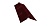 Планка конька плоского 150х40х150 0,5 Atlas с пленкой RAL 3005 красное вино