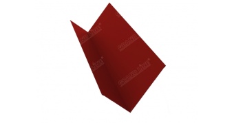 Планка примыкания 150х250 0,5 Satin с пленкой RAL 3011 коричнево-красный